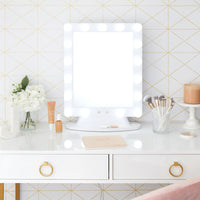 XL Mirror with Hollywood Bulb Lights